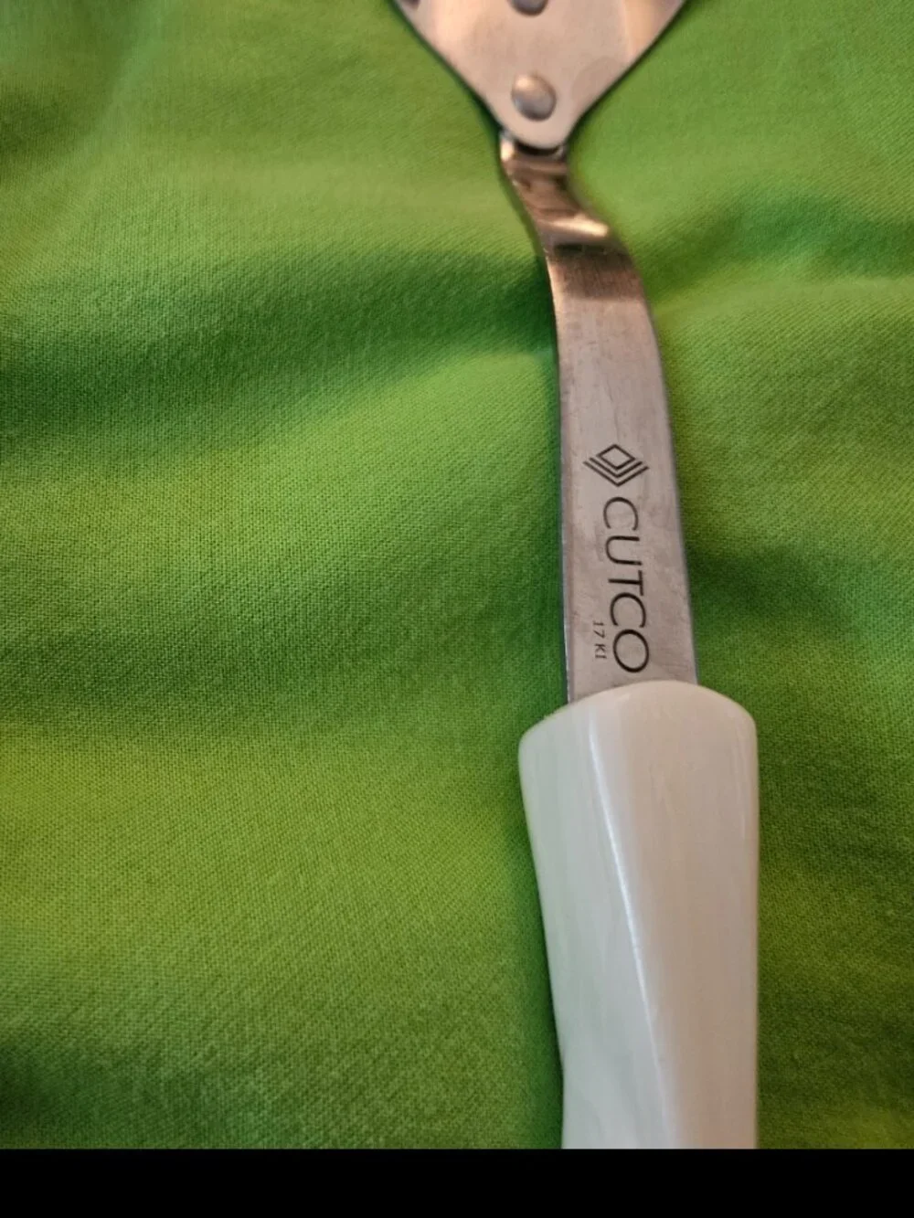Vintage CUTCO White Pearl Lot Of 3 Spatula Ladle Serving Spoon READ